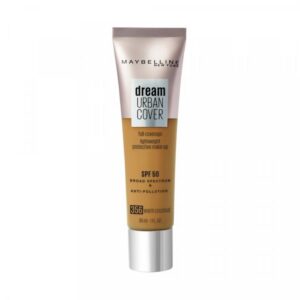 maybelline, dream urban cover, full cover, cream foundation, 356, warm coconut, spf 50, 30 ml