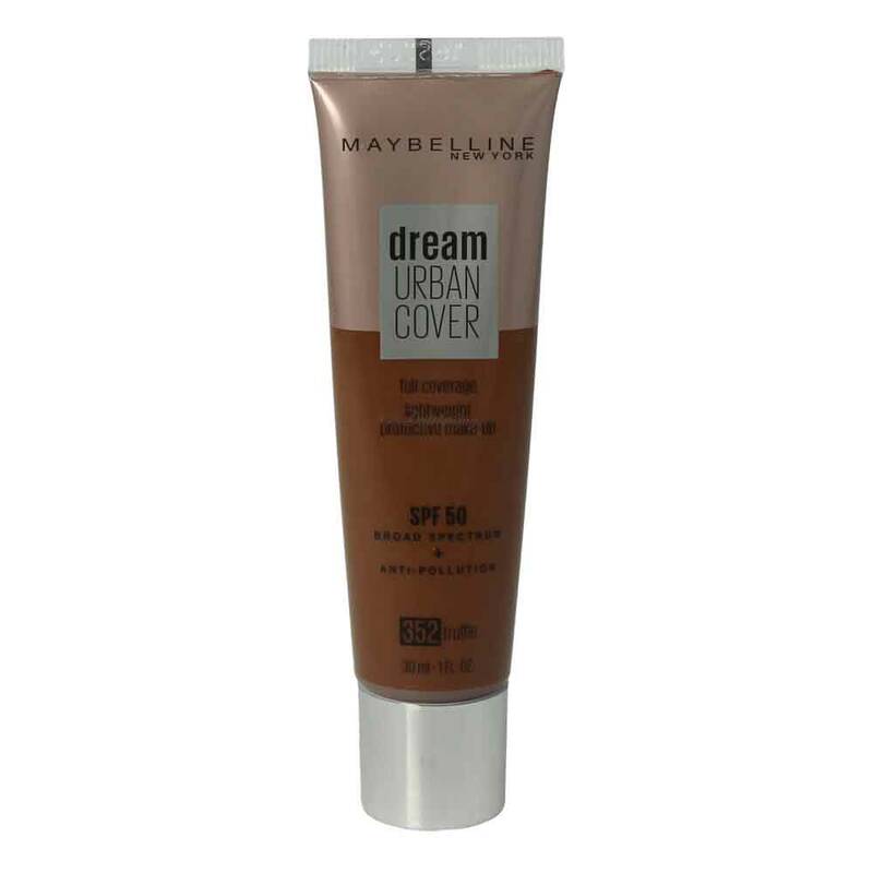 maybelline, dream urban cover, full cover, cream foundation, 352, truffle, spf 50, 30 ml maybelline, dream urban cover, full cover, cream foundation, 352, truffle, spf 50, 30 ml