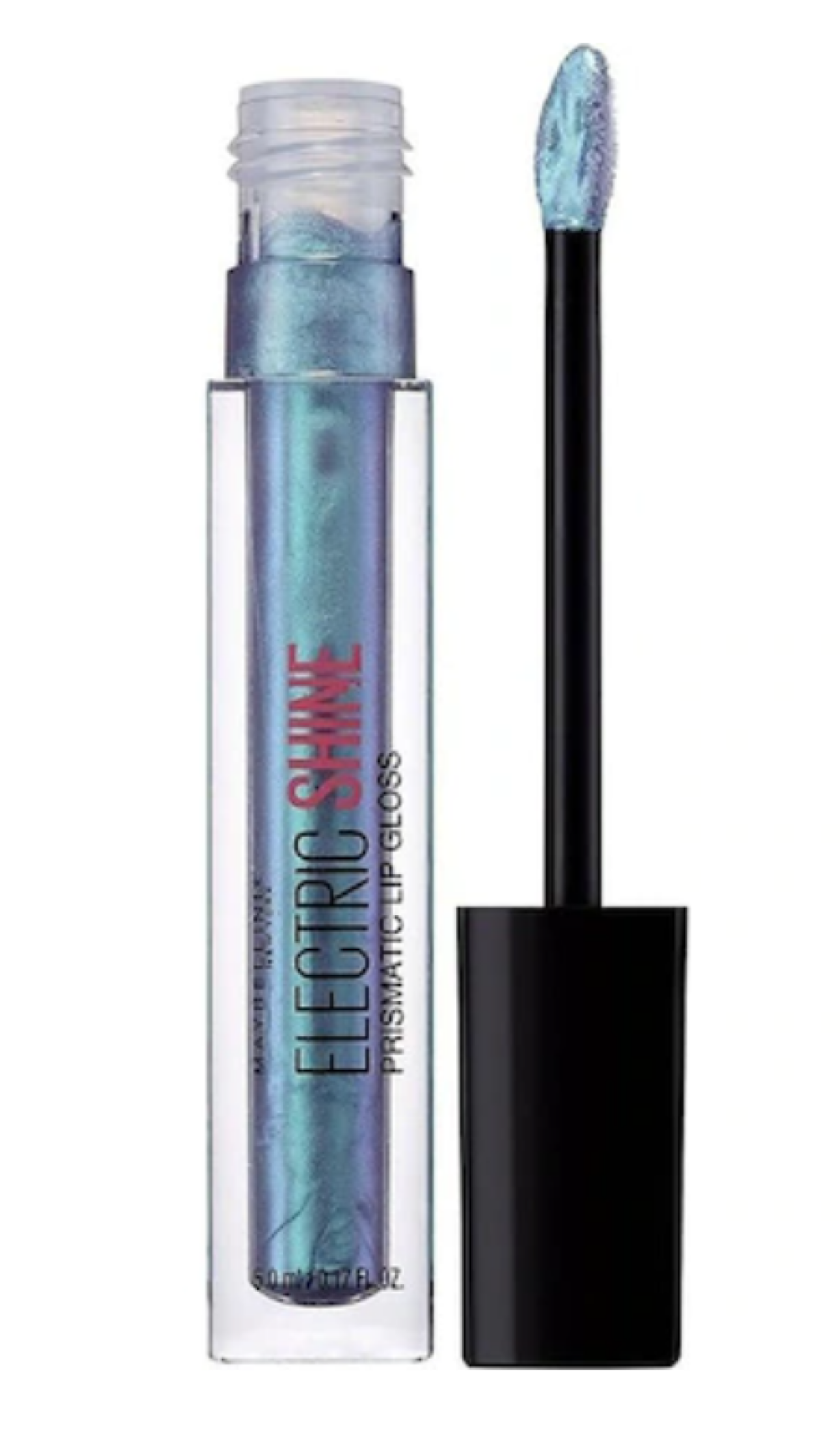maybelline, electrio shine prismatic, lip gloss, 165, electric blue, 5 ml maybelline, electrio shine prismatic, lip gloss, 165, electric blue, 5 ml