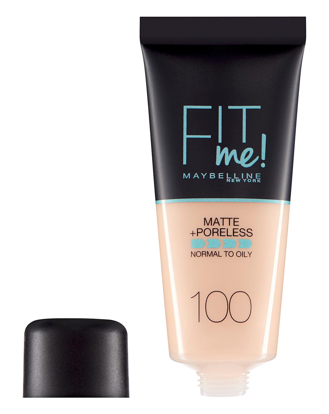 maybelline, fit me matte + poreless, liquid foundation, 100, warm ivory, 30 ml maybelline, fit me matte + poreless, liquid foundation, 100, warm ivory, 30 ml
