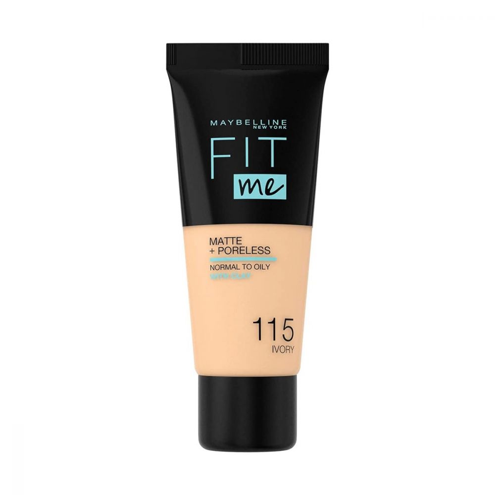 maybelline, fit me matte + poreless, liquid foundation, 150, ivory, 30 ml maybelline, fit me matte + poreless, liquid foundation, 150, ivory, 30 ml