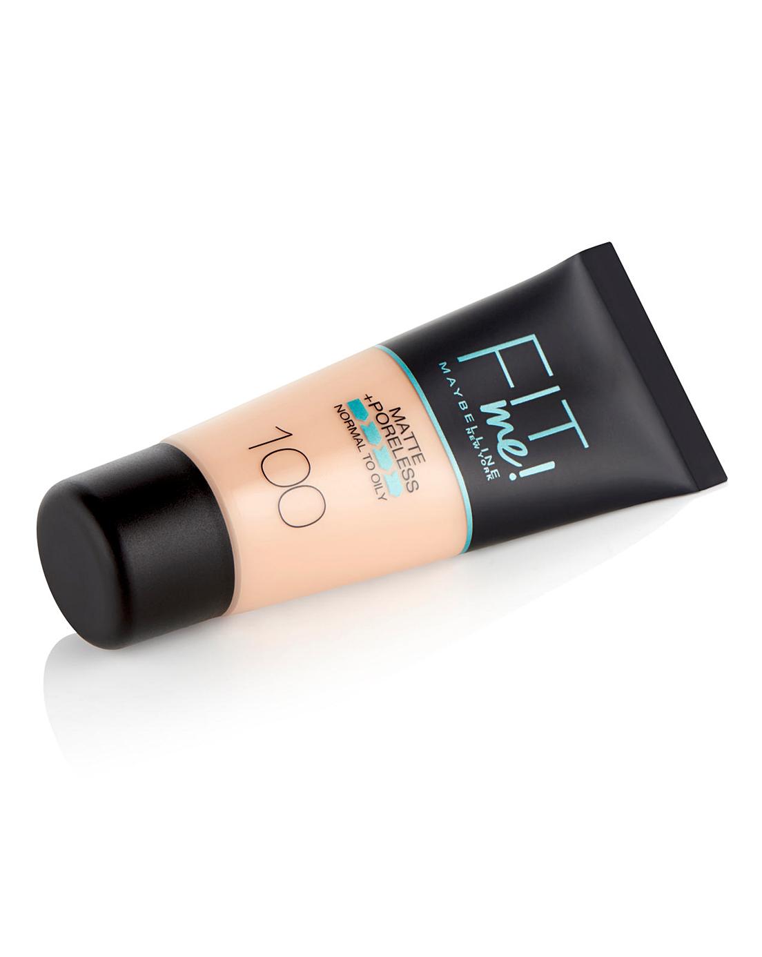 maybelline, fit me matte + poreless, liquid foundation, 100, warm ivory, 30 ml maybelline, fit me matte + poreless, liquid foundation, 100, warm ivory, 30 ml