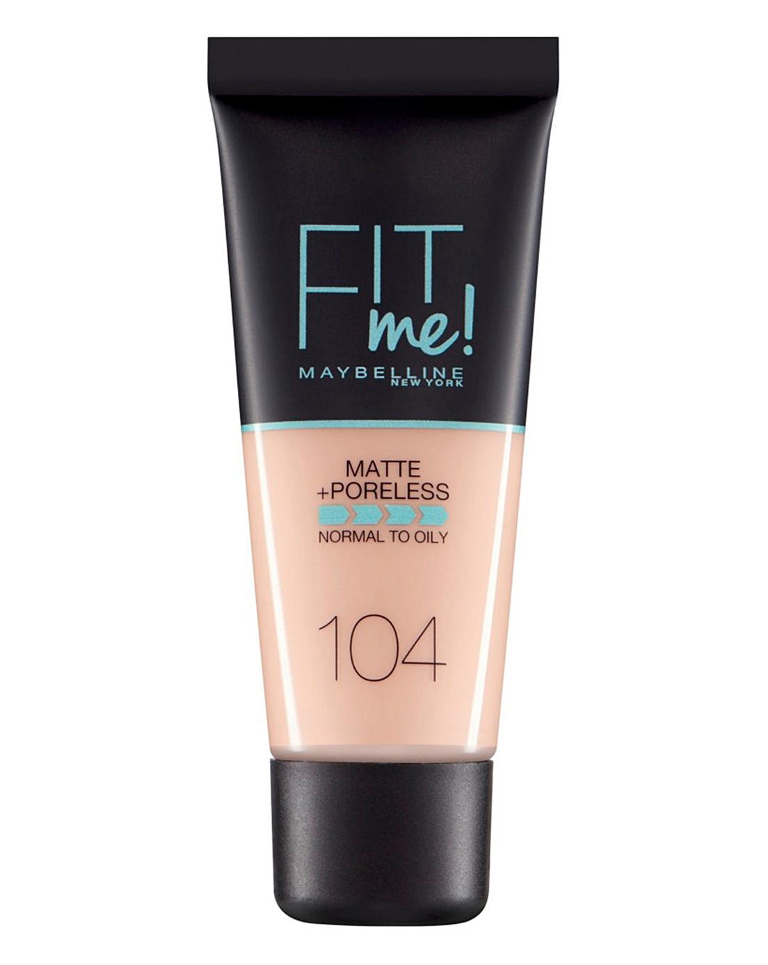 maybelline, fit me matte + poreless, liquid foundation, 104, soft ivory, 30 ml maybelline, fit me matte + poreless, liquid foundation, 104, soft ivory, 30 ml