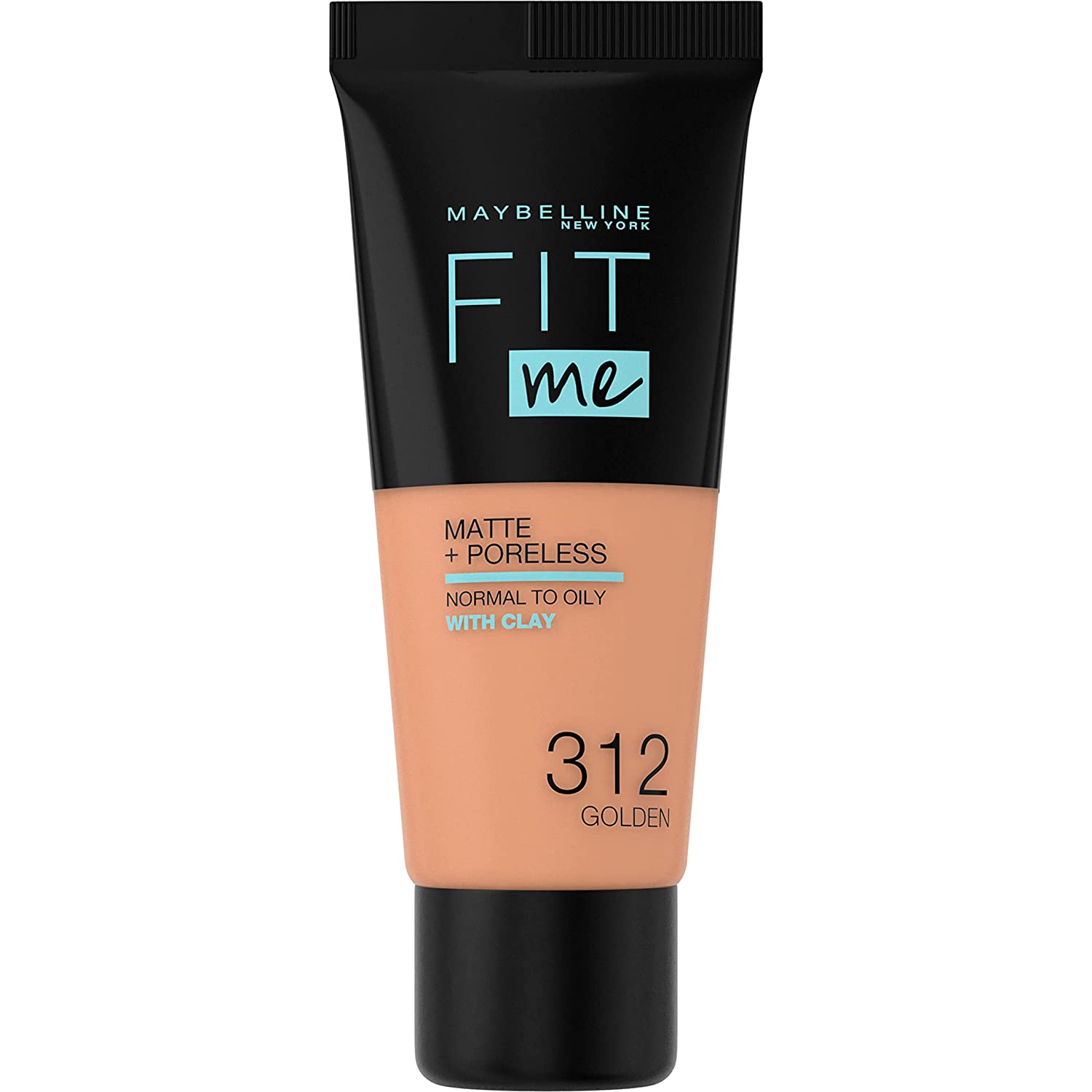 maybelline, fit me matte + poreless, liquid foundation, 312, golden, 30 ml maybelline, fit me matte + poreless, liquid foundation, 312, golden, 30 ml