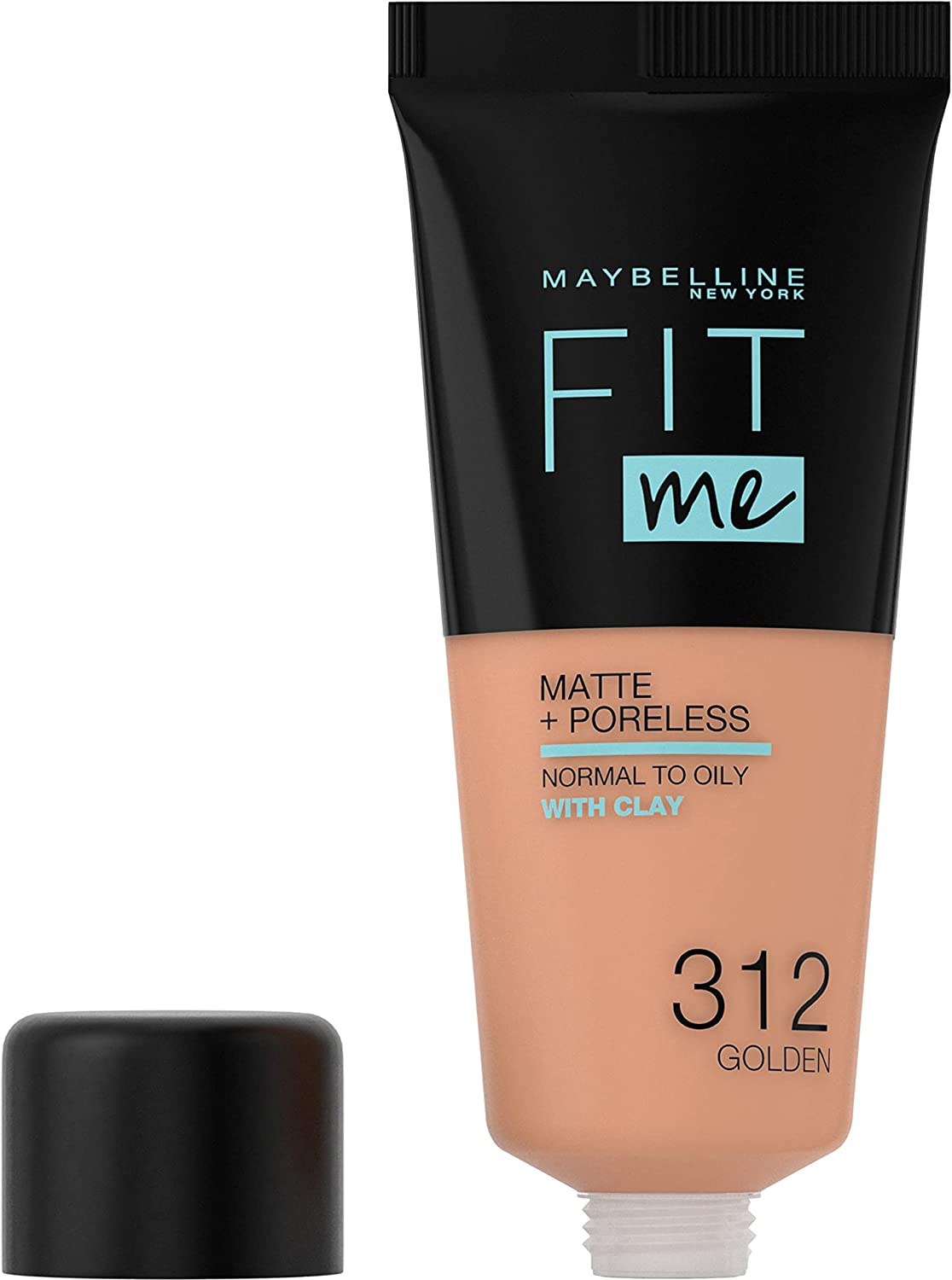 maybelline, fit me matte + poreless, liquid foundation, 312, golden, 30 ml maybelline, fit me matte + poreless, liquid foundation, 312, golden, 30 ml