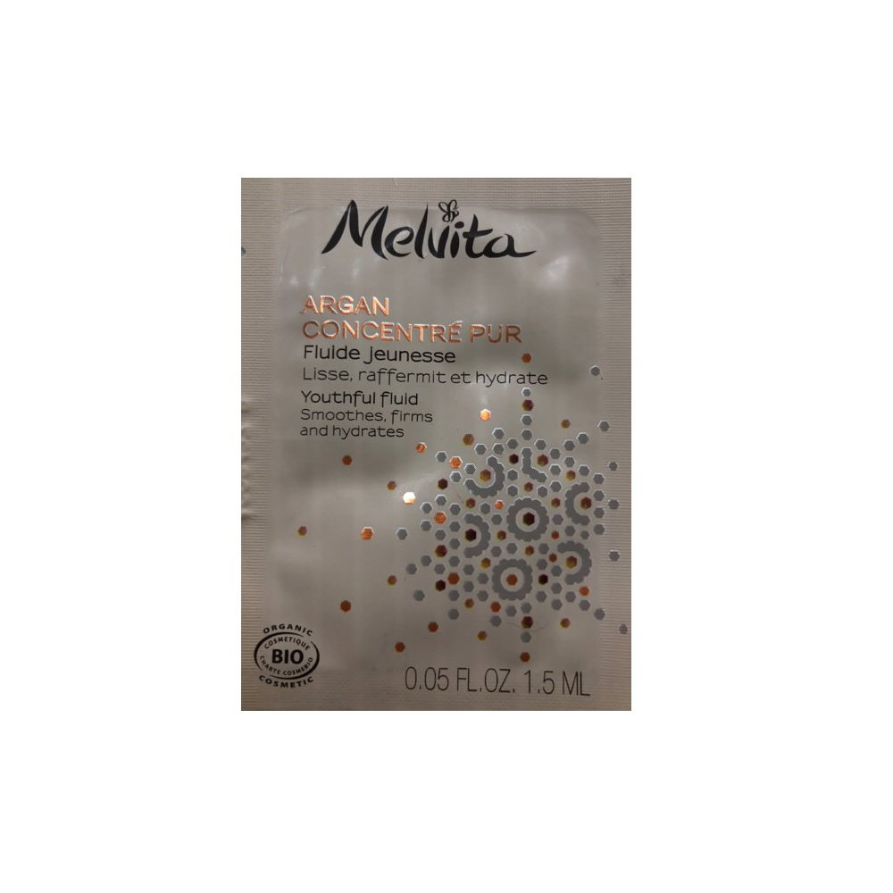 melvita, argan concentre pur, argan oil & argan pulp extract, smoothes/firms & hydrates, day, fluid, for face, 1.5 ml *sample melvita, argan concentre pur, argan oil & argan pulp extract, smoothes/firms & hydrates, day, fluid, for face, 1.5 ml *sample