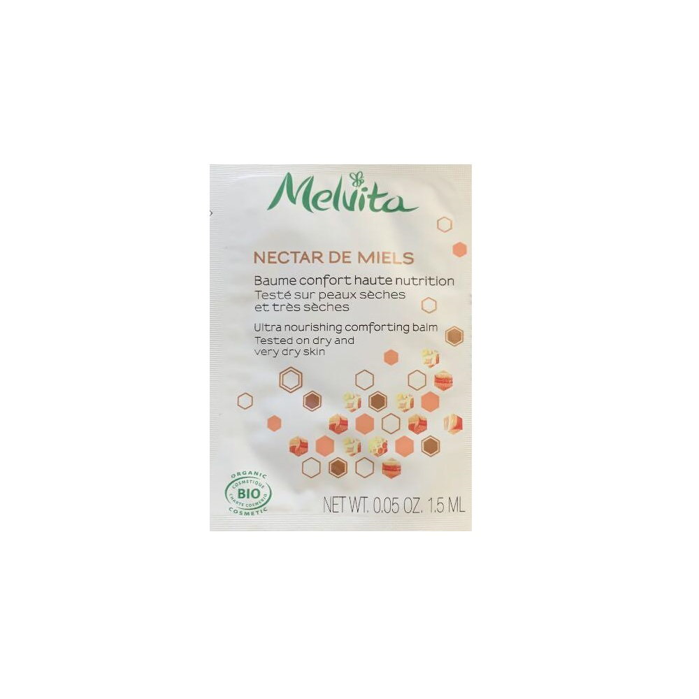 melvita, nectar de miels, organic, nourishing, balm, for face & neck, 1.5 ml *sample melvita, nectar de miels, organic, nourishing, balm, for face & neck, 1.5 ml *sample