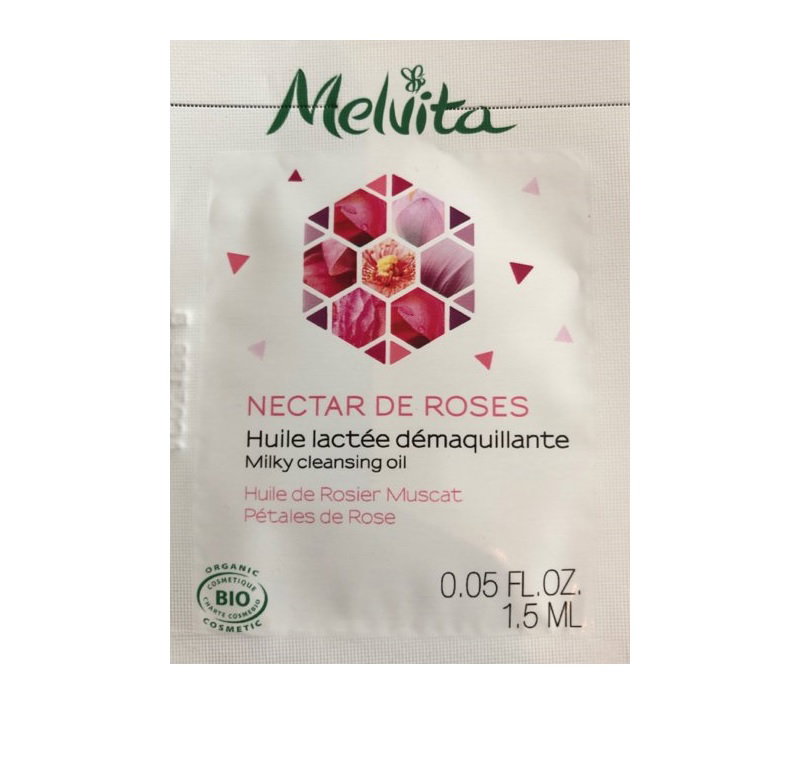 melvita, nectar de roses, organic, cleansing oil, for face, 1.5 ml *sample melvita, nectar de roses, organic, cleansing oil, for face, 1.5 ml *sample