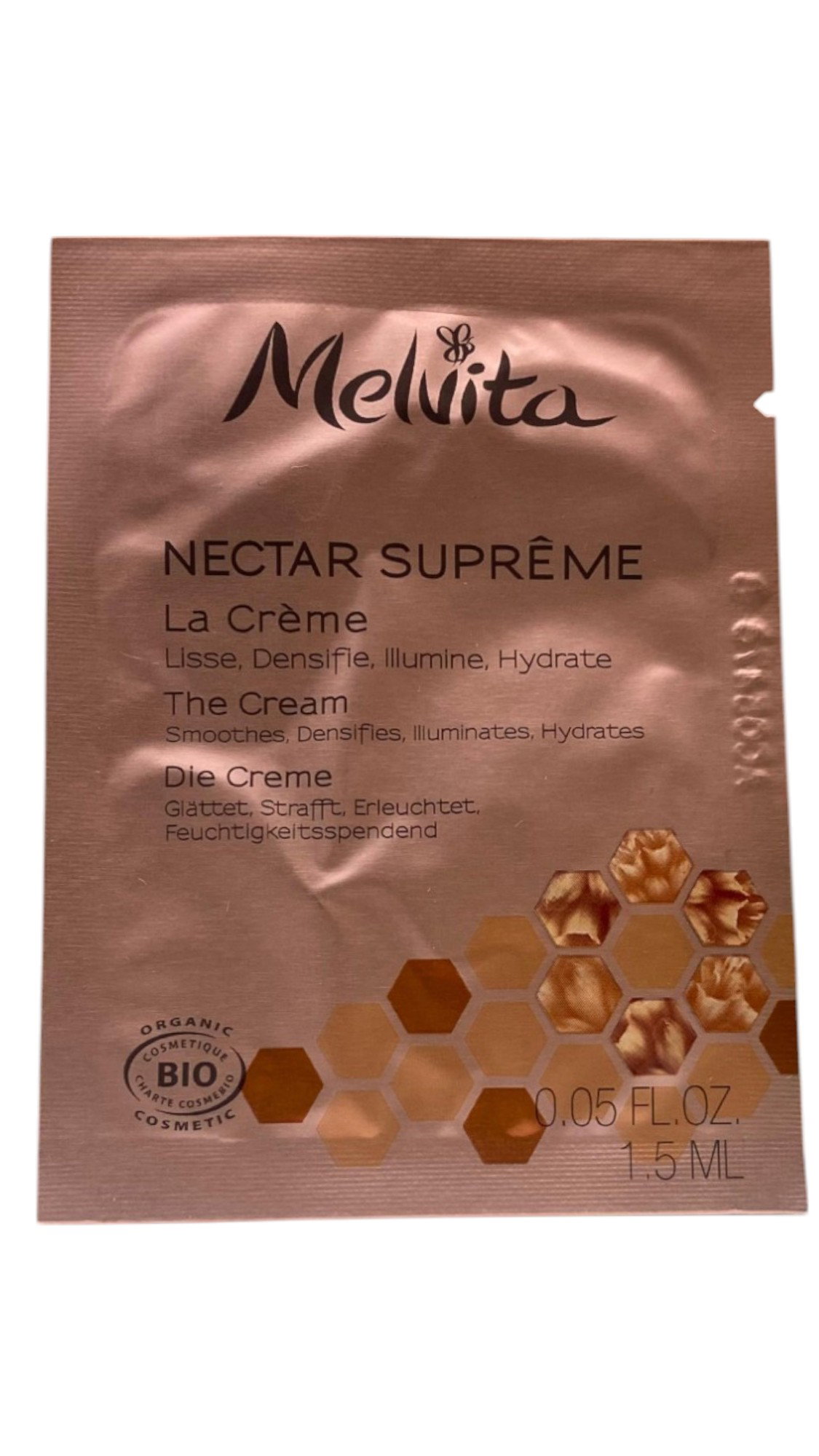 melvita, nectar supreme, organic, smoothing, densifying & illuminating, cream, for face, 1.5 ml *sample melvita, nectar supreme, organic, smoothing, densifying & illuminating, cream, for face, 1.5 ml *sample