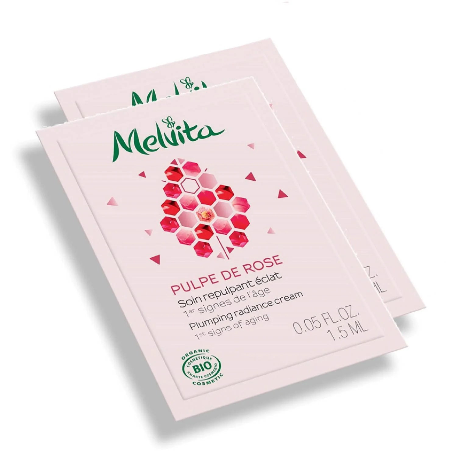 melvita, pulpe de rose, organic, anti ageing, day & night, cream, for face & neck, 1.5 ml *sample melvita, pulpe de rose, organic, anti ageing, day & night, cream, for face & neck, 1.5 ml *sample