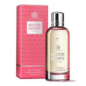 molton brown, fiery pink pepper, body oil, 100 ml