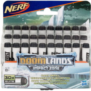 set, nerf, doomlands impact zone, refill, darts, for boys, 8+ years, 30 pcs