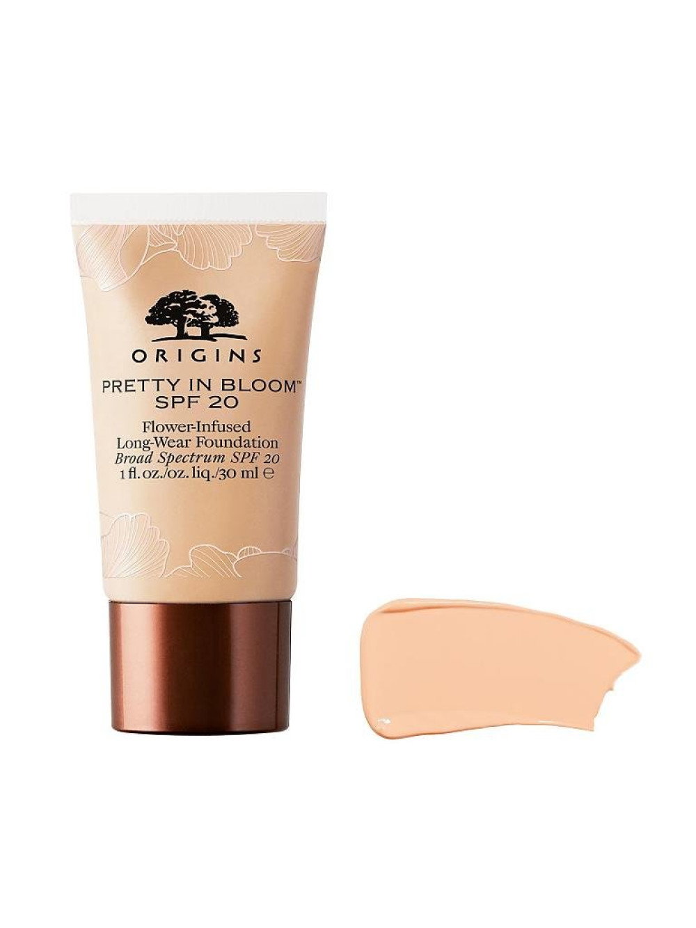 origins, pretty in bloom, long wearing, cream foundation, 540, medium deep golden warm, spf 20, 30 ml origins, pretty in bloom, long wearing, cream foundation, 540, medium deep golden warm, spf 20, 30 ml