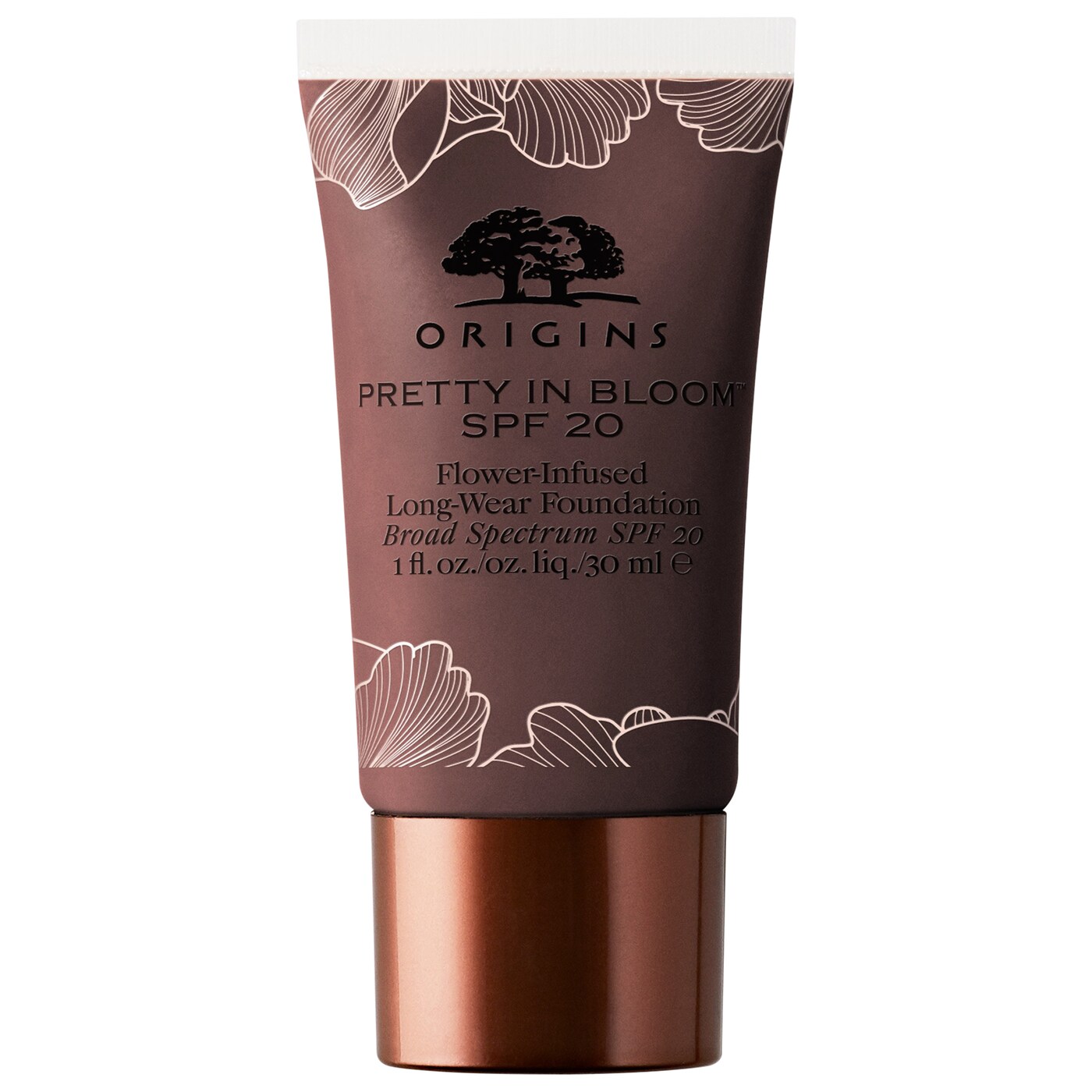 origins, pretty in bloom, long wearing, cream foundation, 740, very deep cool, spf 20, 30 ml origins, pretty in bloom, long wearing, cream foundation, 740, very deep cool, spf 20, 30 ml