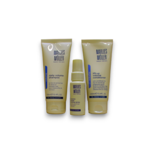 perfect volume set marlies moller: daily volume, hair shampoo, 100 ml + lift up, hair conditioner, for volume, 100 ml + volume, hair spray, for styling, 30 ml