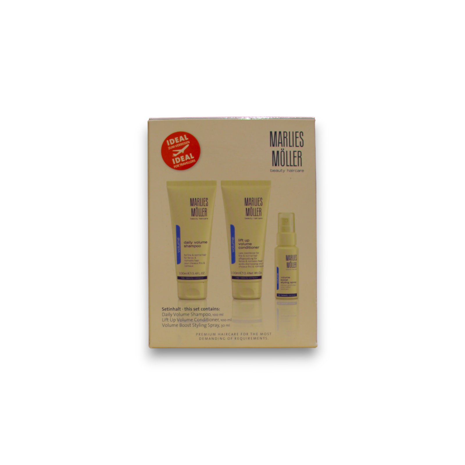 perfect volume set marlies moller: daily volume, hair shampoo, 100 ml + lift up, hair conditioner, for volume, 100 ml + volume, hair spray, for styling, 30 ml perfect volume set marlies moller: daily volume, hair shampoo, 100 ml + lift up, hair conditioner, for volume, 100 ml + volume, hair spray, for styling, 30 ml