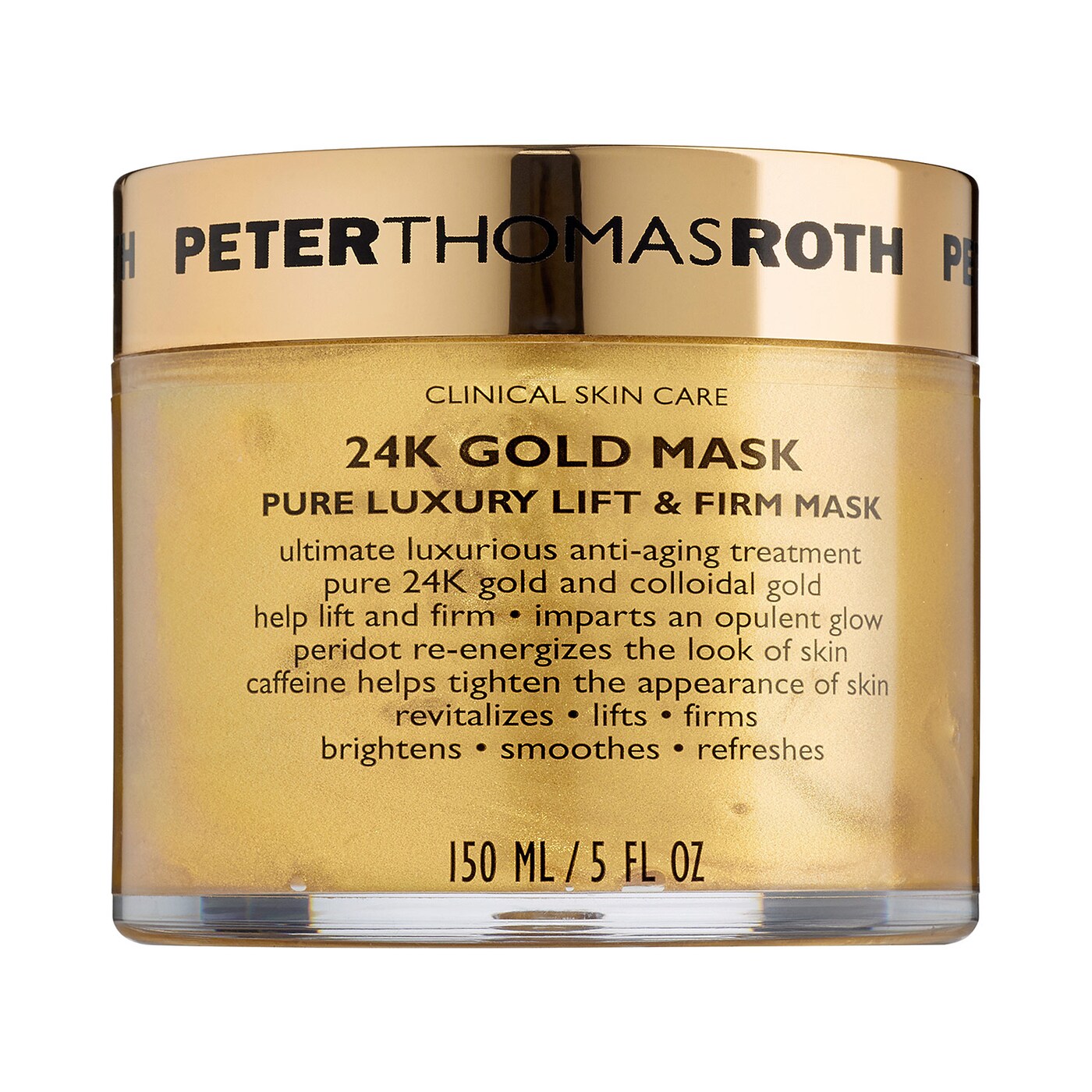 peter thomas roth, 24k gold pure, lift & firm, cream mask, for face, 150 ml peter thomas roth, 24k gold pure, lift & firm, cream mask, for face, 150 ml
