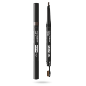 pupa, full, paraben free, definer, double ended, eyebrow cream pencil & brush 2 in 1, 004, extra dark, 0.2 g