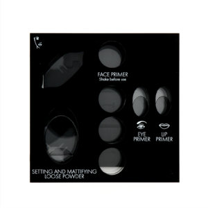 pupa, matt, empty makeup display, black, with 8 slots