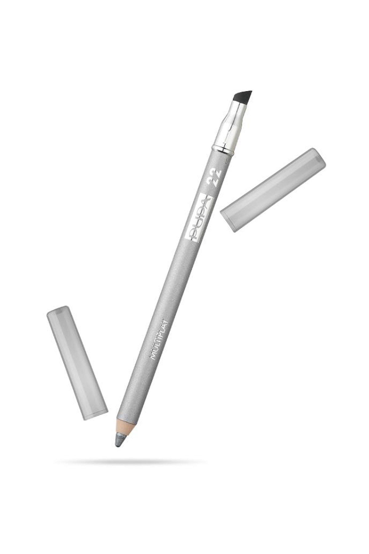 pupa, multiplay, double ended, eyeshadow & kajal eyeliner 2 in 1, 22, pure silver, 1.2 g pupa, multiplay, double ended, eyeshadow & kajal eyeliner 2 in 1, 22, pure silver, 1.2 g