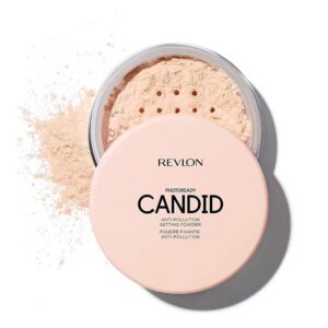 revlon, photoready candid, anti pollution, loose setting powder, 001, 15 g