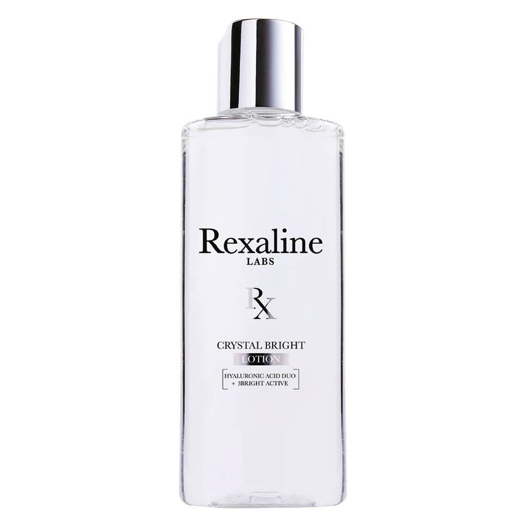 rexaline, crystal bright, hyaluronic acid + 3 bright active, illuminating, exfoliating lotion, 150 ml rexaline, crystal bright, hyaluronic acid + 3 bright active, illuminating, exfoliating lotion, 150 ml
