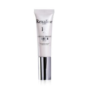 rexaline, crystal bright, hyaluronic acid + 3 bright active, illuminating, fluid, for face, spf 50+, 30 ml