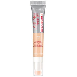rimmel london, lasting finish, natural medium coverage, cream concealer, 100, fair, 7 ml