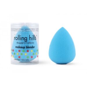 rolling hills, rolling hills, makeup sponge, sky blue