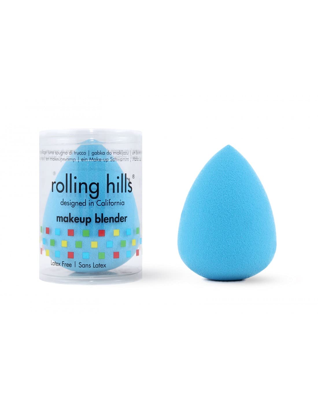 rolling hills, rolling hills, makeup sponge, sky blue rolling hills, rolling hills, makeup sponge, sky blue