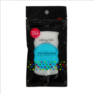 rolling hills, rolling hills, silicone, makeup sponge, blue