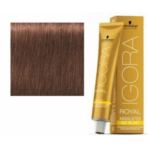 schwarzkopf professional, igora royal, permanent hair dye, 6 580 golden red chestnut, 60 ml