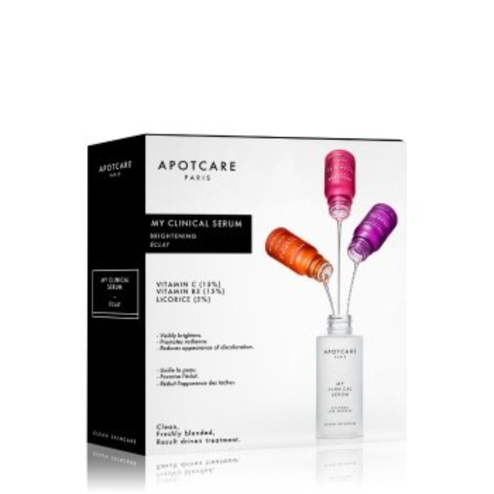 my clinical serum set apotcare: vitamin c, vitamin c, brightening, serum, for face, 10 ml + vitamin b3, vitamin b3, anti redness, serum, for face, 10 ml + licorice, oil free, anti spot, day & night, serum, for face, 10 ml my clinical serum set apotcare: vitamin c, vitamin c, brightening, serum, for face, 10 ml + vitamin b3, vitamin b3, anti redness, serum, for face, 10 ml + licorice, oil free, anti spot, day & night, serum, for face, 10 ml