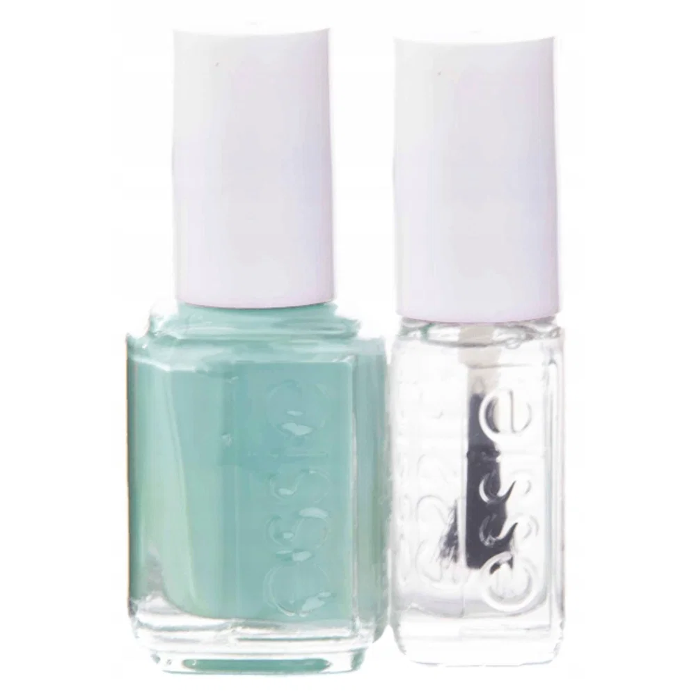 set essie: nail enamel, vegan, glossy shine finish, nail polish, 99, mint candy apple, 13.5 ml + nail care good to go, top coat, nail strengthening lacquer, 5 ml set essie: nail enamel, vegan, glossy shine finish, nail polish, 99, mint candy apple, 13.5 ml + nail care good to go, top coat, nail strengthening lacquer, 5 ml