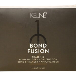 set keune: bond fusion phase 1, hair treatment lotion mask, bond repair, 500 ml + bond fusion phase 2, hair treatment lotion mask, bond enhancer, 500 ml + measuring plastic cup