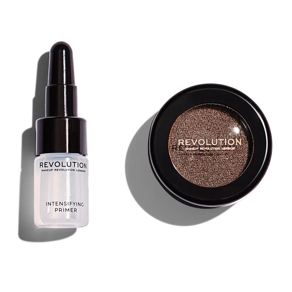 set makeup revolution: flawless foils, vegan, eyeshadow primer, 2 ml + flawless foils, vegan, eyeshadow palette, overcome, 2 g set makeup revolution: flawless foils, vegan, eyeshadow primer, 2 ml + flawless foils, vegan, eyeshadow palette, overcome, 2 g