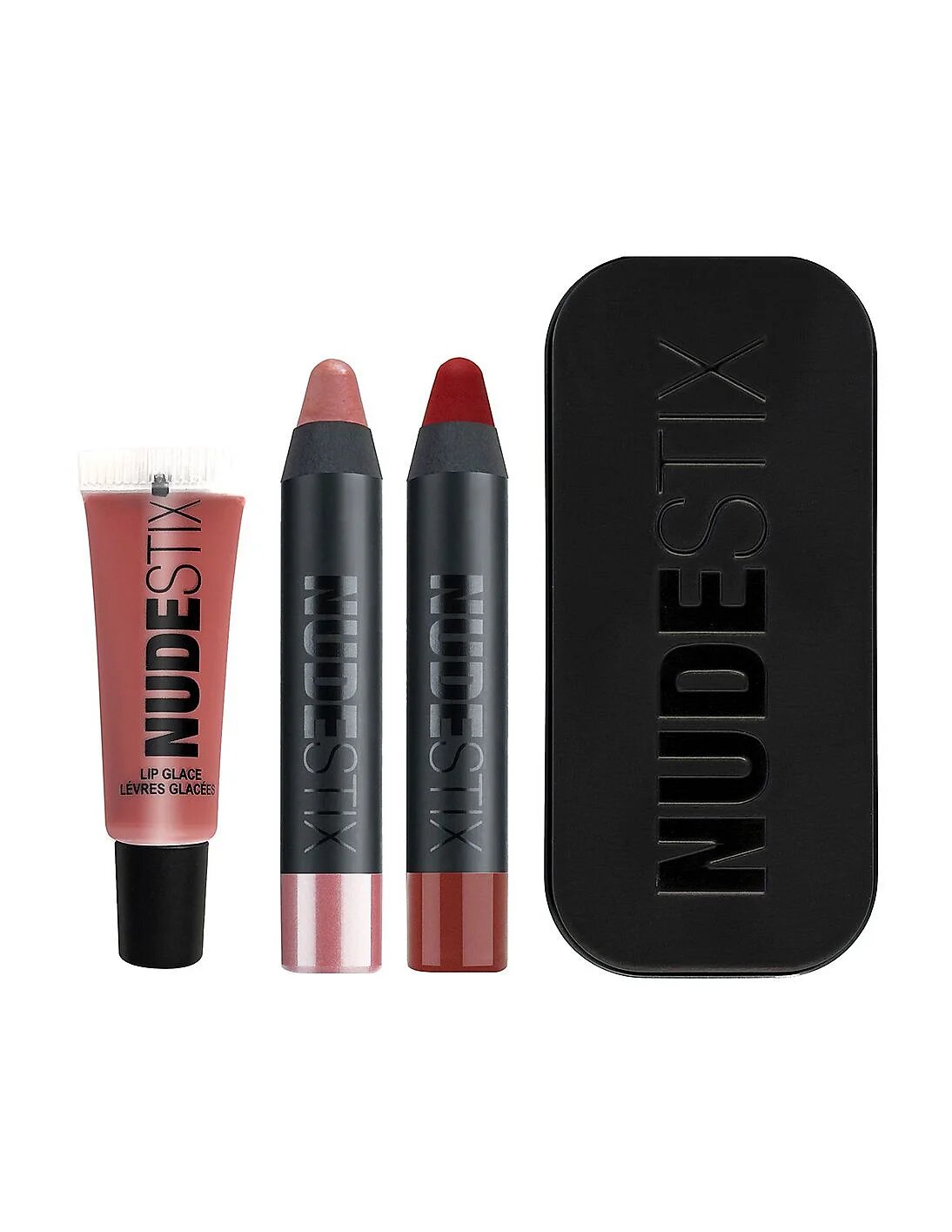 set nudestix: red hot lips mini kit royal, cream lipstick, 04, nude, 2 ml + red hot lips mini kit royal, cream lipstick, posh, 2.5 ml set nudestix: red hot lips mini kit royal, cream lipstick, 04, nude, 2 ml + red hot lips mini kit royal, cream lipstick, posh, 2.5 ml