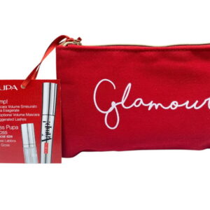 set pupa: vamp! definition, paraben free, waterproof, lash defining, mascara, 001, extra black, 9 ml + pupa, lip gloss, 1.5 ml *miniature