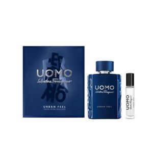 set salvatore ferragamo: uomo urban feel, eau de toilette, for men, 10 ml + uomo urban feel, eau de toilette, for men, 100 ml