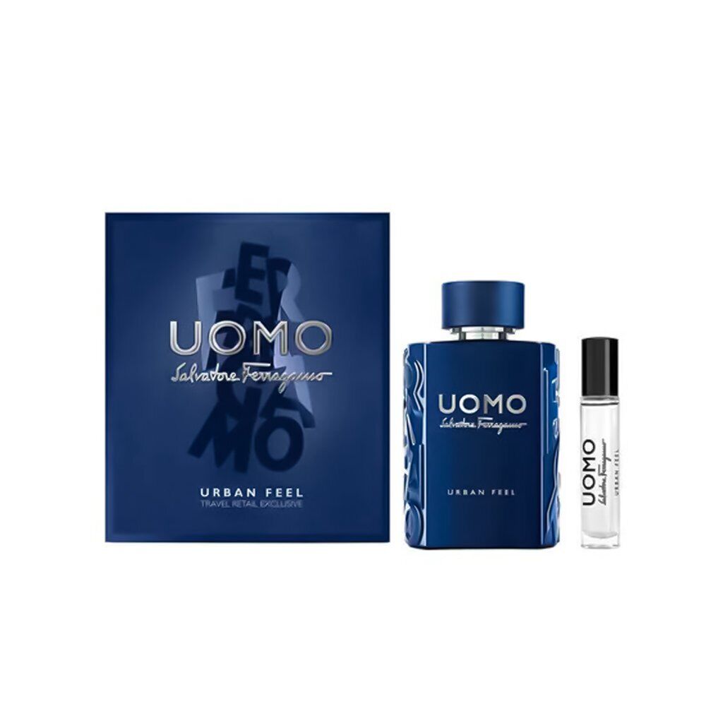 set salvatore ferragamo: uomo urban feel, eau de toilette, for men, 10 ml + uomo urban feel, eau de toilette, for men, 100 ml set salvatore ferragamo: uomo urban feel, eau de toilette, for men, 10 ml + uomo urban feel, eau de toilette, for men, 100 ml