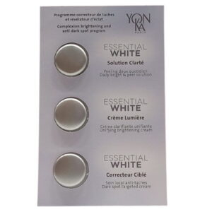 set yonka: correcteur cible, anti spot, cream, for face ml *sample + lumiere, anti spot, day & night, cream, for face, 1 ml *sample + essential white, anti spot, day & night, cream, for face, 0.5 ml *sample
