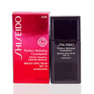 shiseido, perfect refining, moisturizing, liquid foundation, d20, rich brown, spf 15, 30 ml