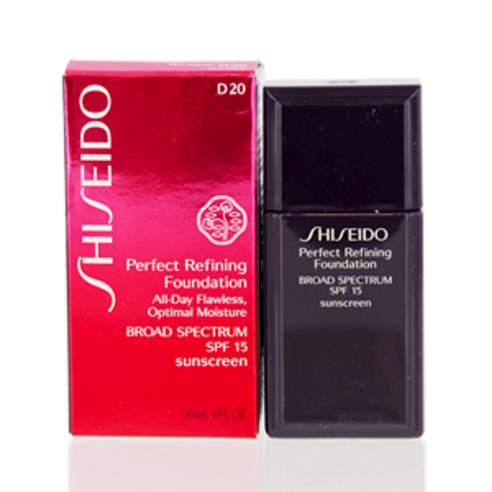 shiseido, perfect refining, moisturizing, liquid foundation, d20, rich brown, spf 15, 30 ml shiseido, perfect refining, moisturizing, liquid foundation, d20, rich brown, spf 15, 30 ml