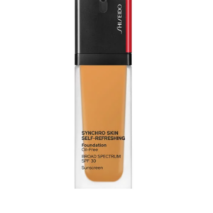 shiseido, synchro skin self refreshing cushion, oil free, liquid foundation, 420, bronze, spf 30, 30 ml