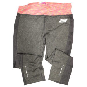 skechers, kaylee deep, sports women synthetic leggings, charcoal, size 12