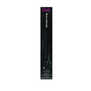 sleek makeup, brow intensity, mascara & highlighter 2 in 1, dark + gold, 3 ml