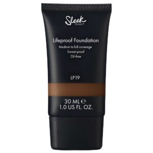 sleek makeup, lifeproof, oil free, high cover, cream foundation, lp19, 30 ml