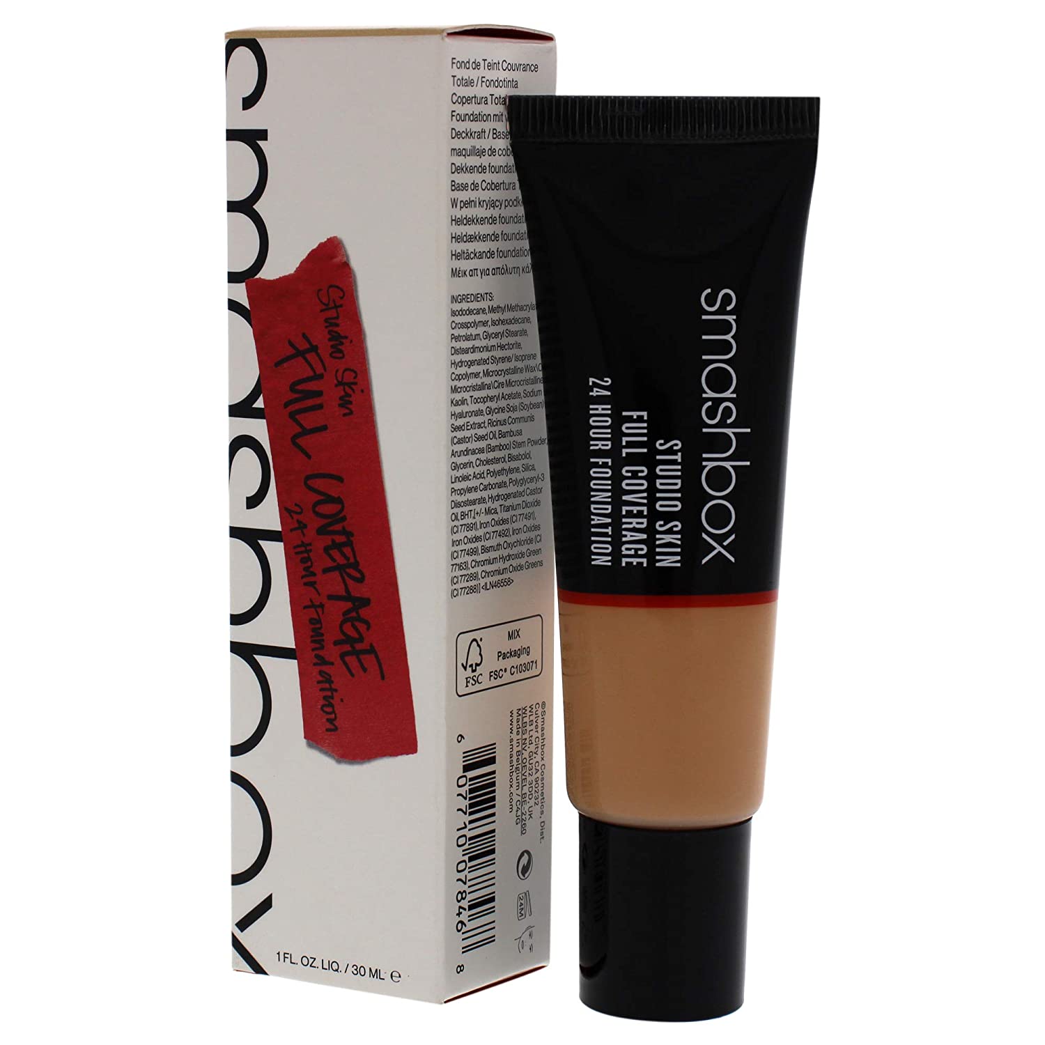 smashbox, studio skin, high cover, liquid foundation, 2.3, light medium warm, 30 ml smashbox, studio skin, high cover, liquid foundation, 2.3, light medium warm, 30 ml