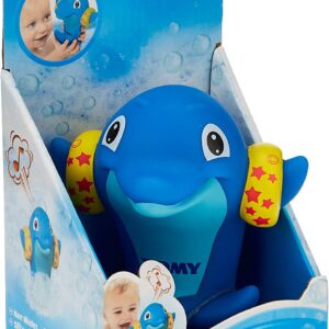 tomy, toomies, water whistlers siffl`eau, bath dolphin, unisex, 9+ months