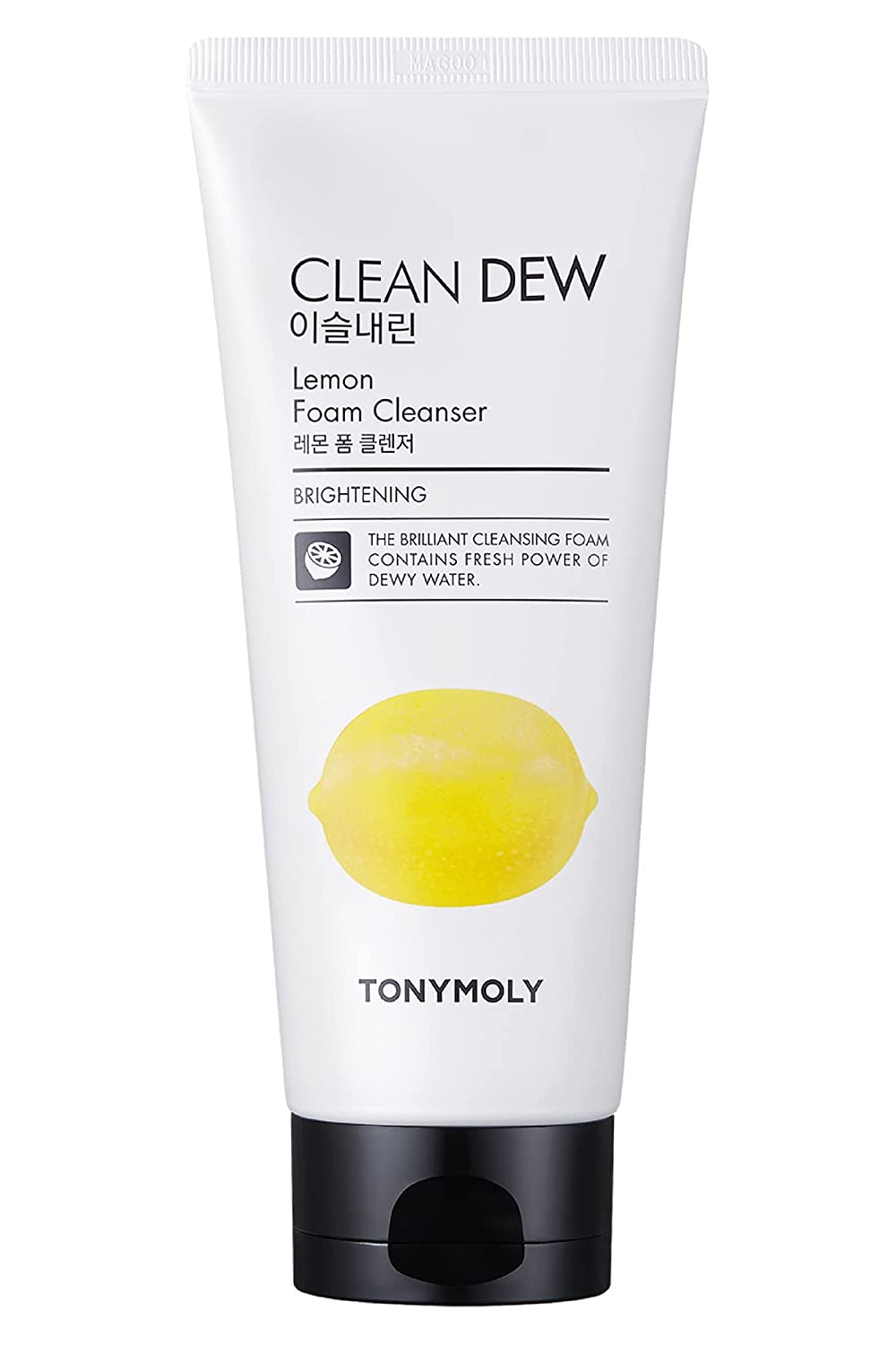 tonymoly, clean dew, lemon, brightening, cleansing foam, 180 ml tonymoly, clean dew, lemon, brightening, cleansing foam, 180 ml